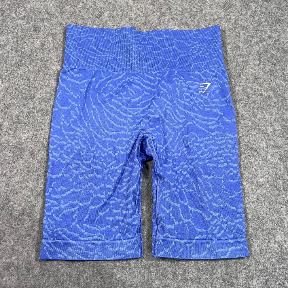 Gymshark Court Blue Adapt Animal Seamless Cycling Bike Shorts Women's Size S